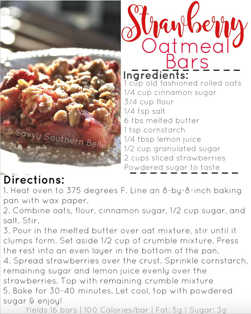 Strawberry Oatmeal Bar Recipe