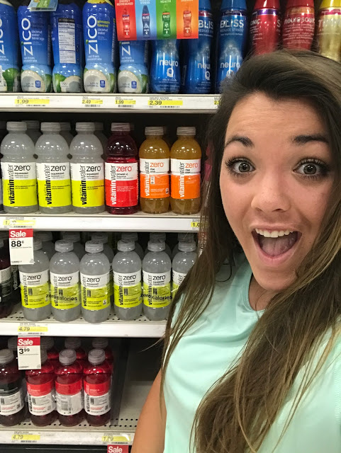 Staying hydrated with vitamin water