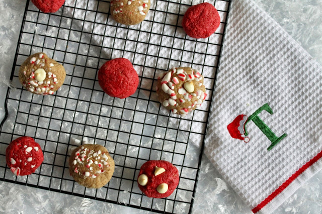 White Chocolate Peppermint Pudding Cookies
