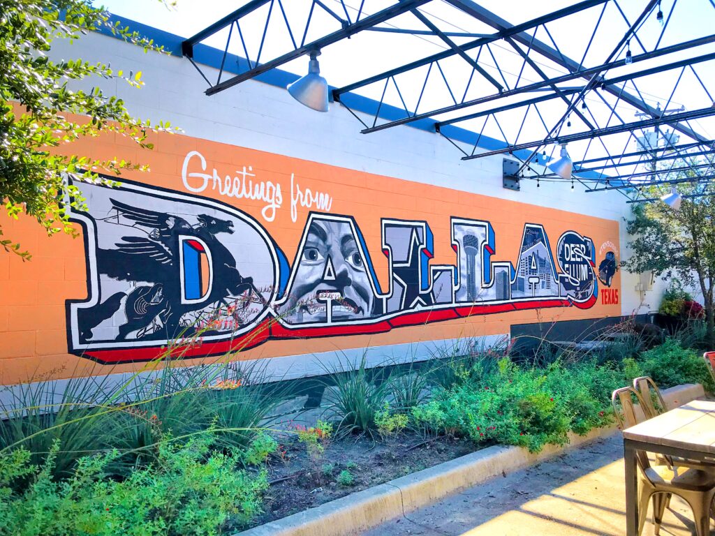 Greetings from dallas mural